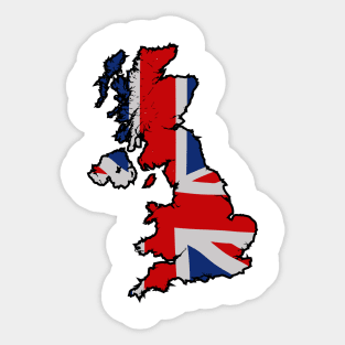 Great Britain (black outline) Sticker